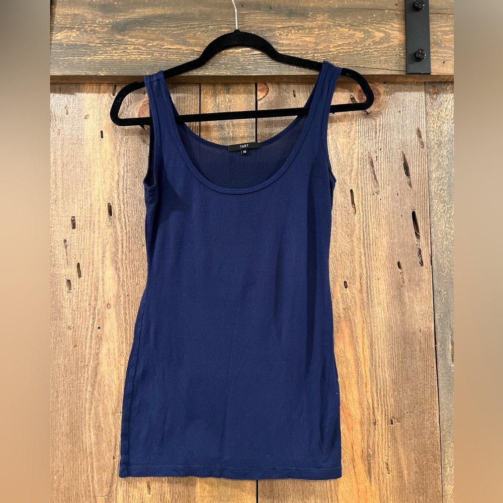 TART Navy Ribbed Tank X-Small - Picture 1 of 5